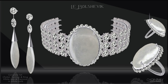 Le Bolshevik Set Wht by Chop Zuey Couture Jewellery