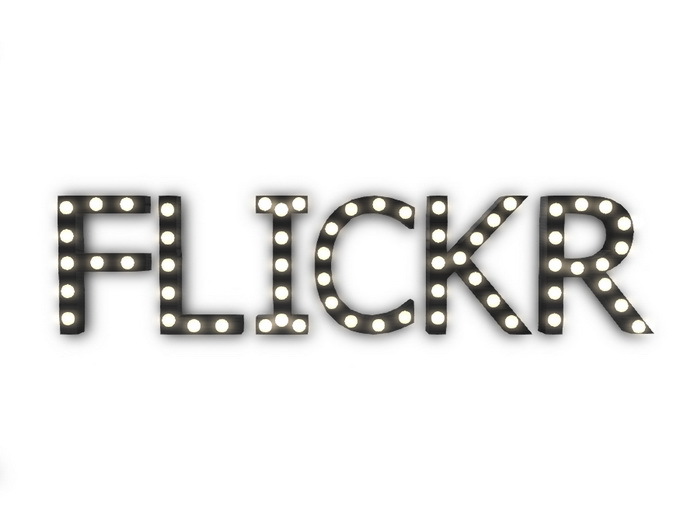 [Px] "FLICKR" Illuminated Light Bulbs Sign