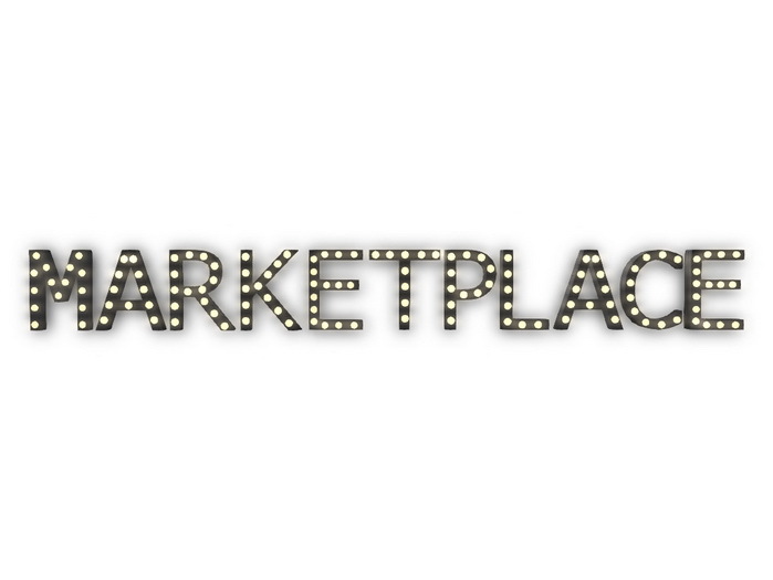 [Px] "MARKETPLACE" Illuminated Light Bulbs Sign