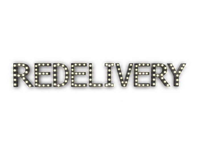 [Px] "REDELIVERY" Illuminated Light Bulbs Sign