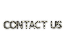 [Px] "CONTACT US" Illuminated Light Bulbs Sign