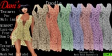 *Dani's* MI86997 Lace-up Front Hem Dress Doodle