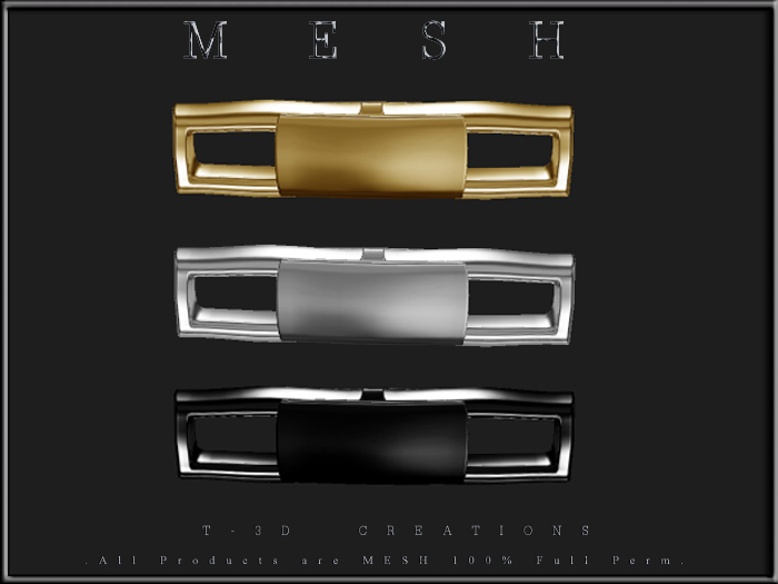 T-3D Creations [ Box Chain - 3 Rings ] Micro Mesh - Full Perm - 