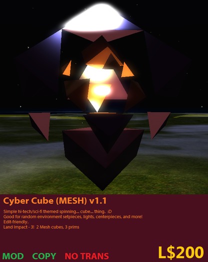 Cyber Cube (Spinning) v1.1 (Copy/Mod)