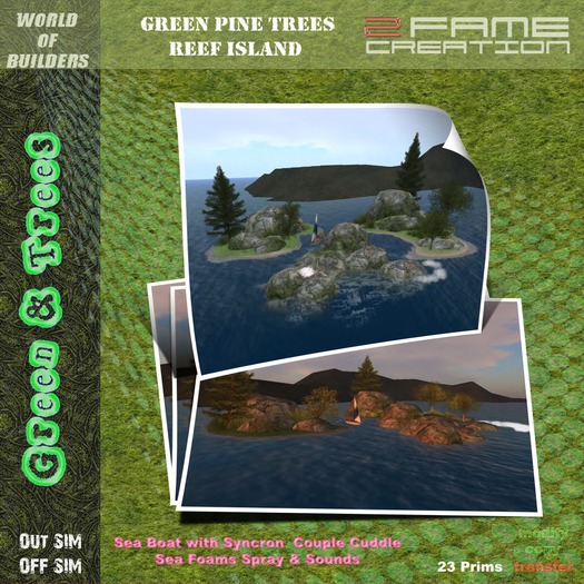 Out Sim Green Pine Trees Reef Island - Salebox -  2FAME - WoB