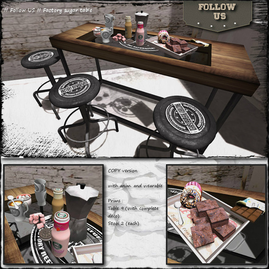 !! Follow US !! Factory sugar table COPY version