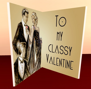 Valentine Card (Classy) - Large Customizable Valentines card for Valentines Day