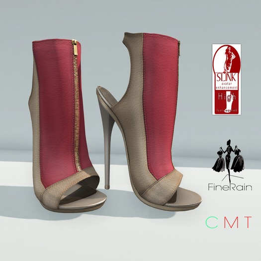:: FineRain creations.::One Booties Red&Beige