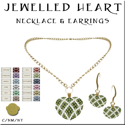 BM Jewelled Heart Set