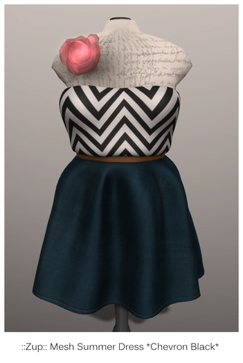 ::Zup:: Mesh Summer Dress *Chevron Black*