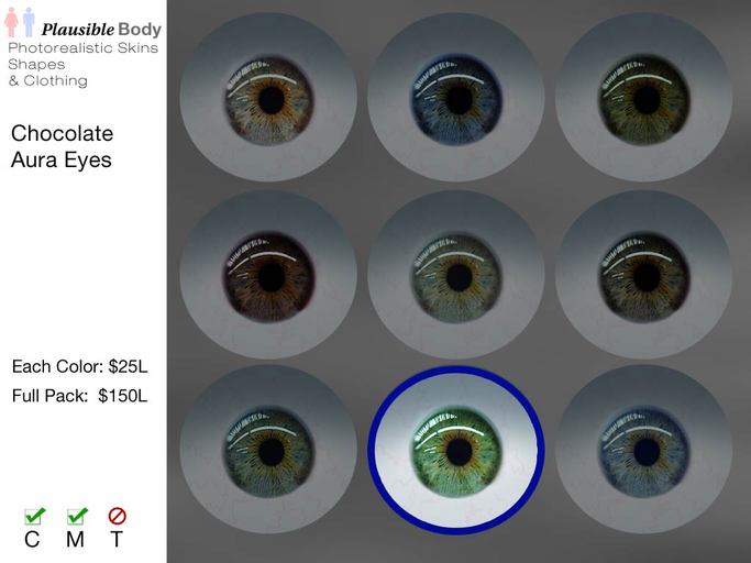 Chocolate Aura Eyes - Green