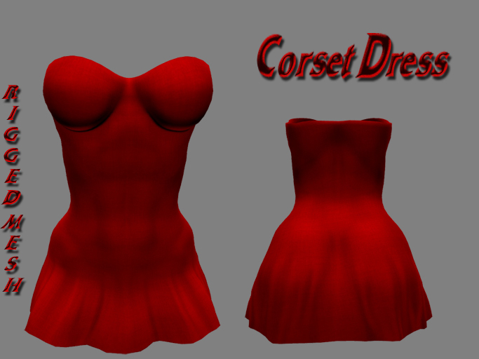 Corset Dress Linen Red