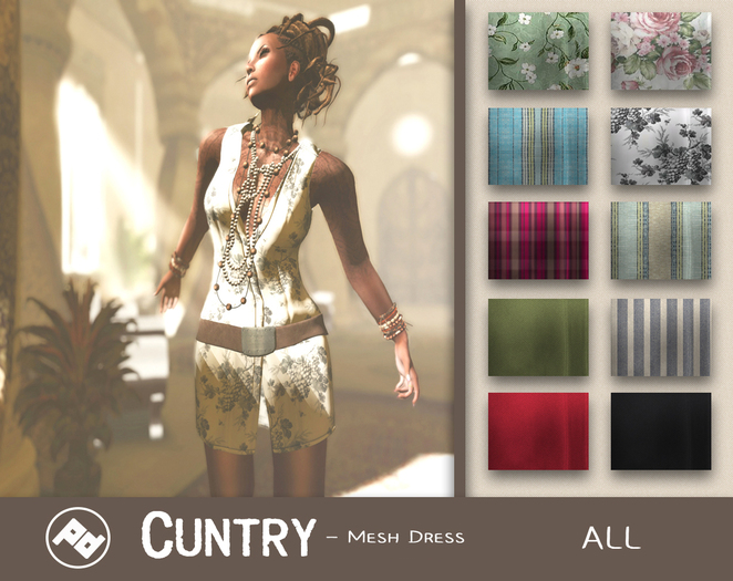 ::Poised:: Cuntry Mesh Belted Dress - ALL