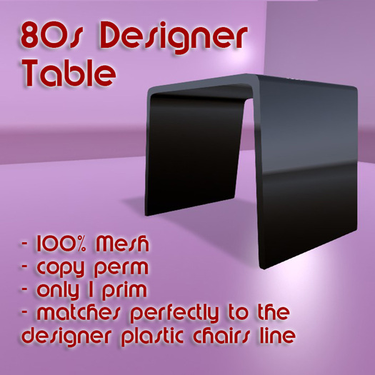 80s Designer Plastic Table