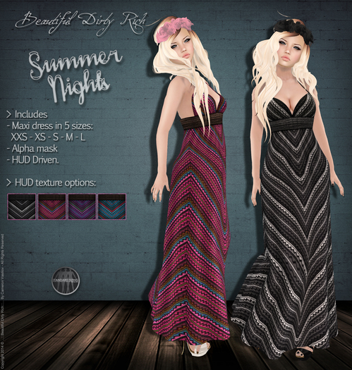 ...:::Beautiful Dirty Rich:::... Summer Nights (wear to unpack)