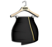 .:Vitrimi:. Zipper Skirt Black