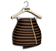 .:Vitrimi:. Zipper Skirt Brown Striped