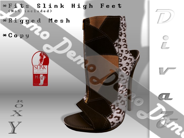 :D_Z: Roxy Peeptoe Boots DEMO For Slink High Feet