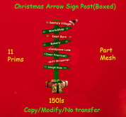 Christmas Arrow Sign Post(Boxed)