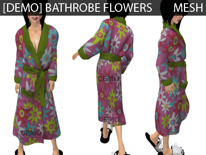 DEMO Bathrobe Flowers - Mesh