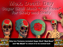 Sugar Skull Mask "Red Rose"