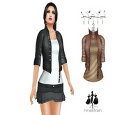 :: FineRain creations.::Ami Jacket&Top Camel& Brown Stripes
