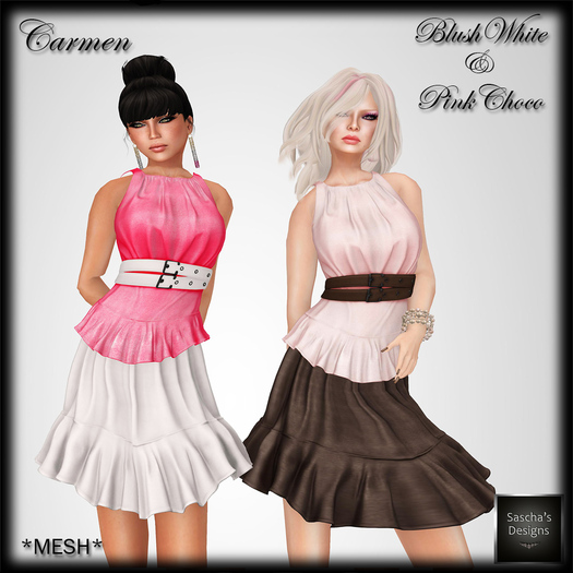 SAS - Carmen BlushWhite & PinkChoco Duopack (Mesh) 