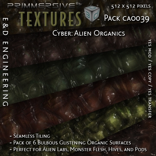 Second Life Marketplace - [CAO039] 6 512px Bulbous Glistening Organic ...
