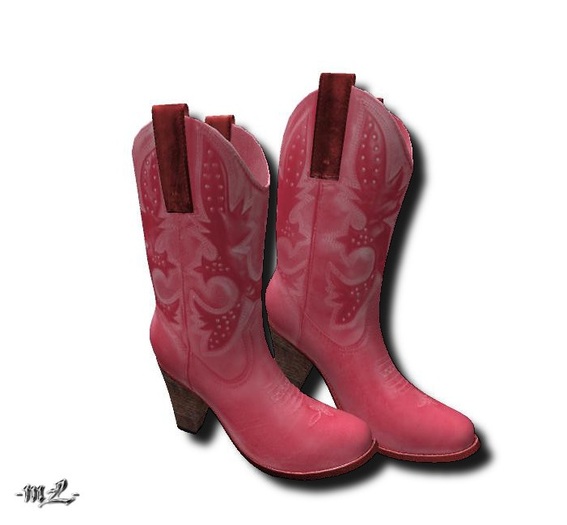 -mL- Cowboy Boots -Salmon