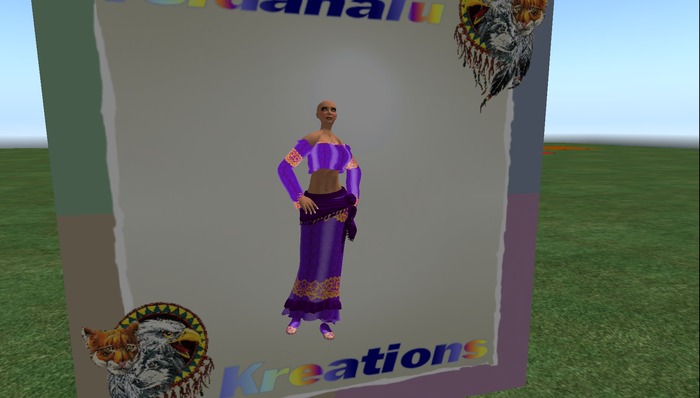 purple sari gypsy outfit