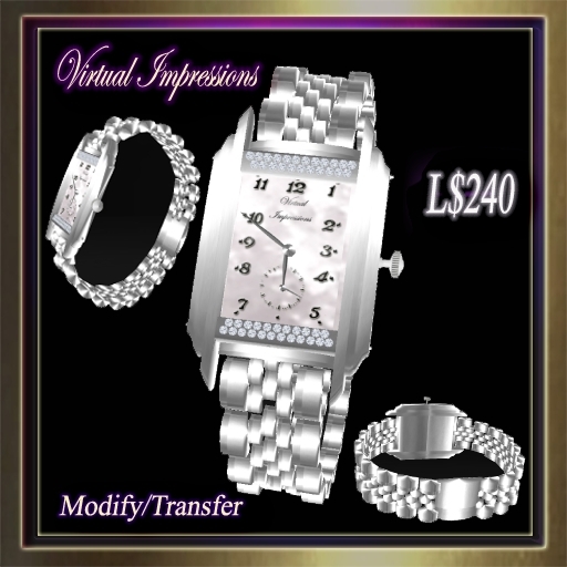 Virtual Impessions, Amanda, Silver Bracelet Watch