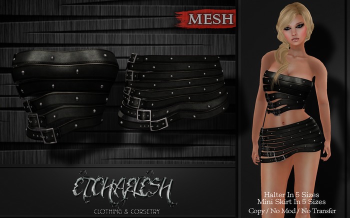 DEMO [Etchaflesh] Back In Black Belted Set