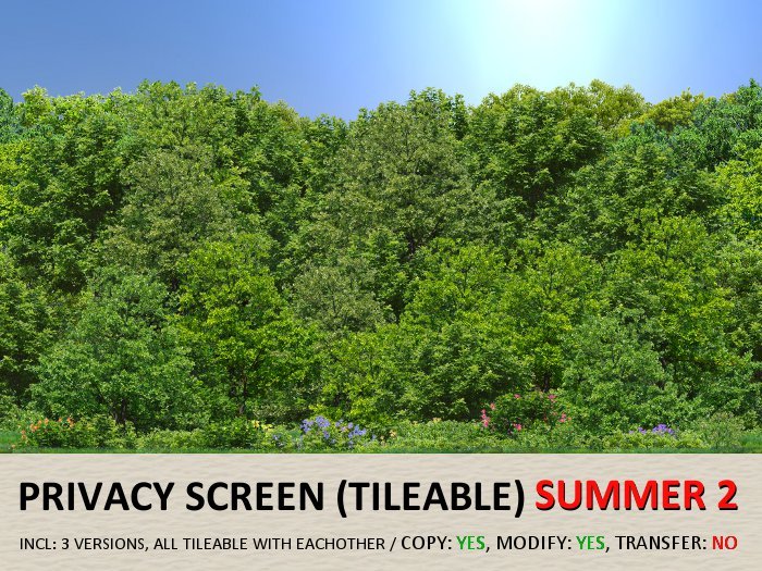 *DQ* PRIVACY SCREEN (TILEABLE) - TROPICAL (COPY & MODIFY)