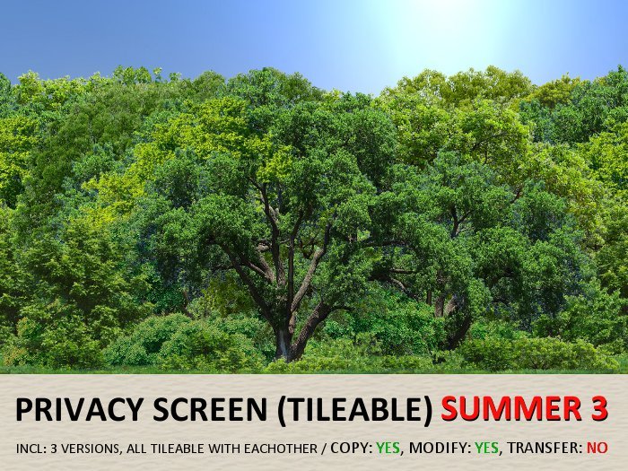 *DQ* PRIVACY SCREEN (TILEABLE) - TROPICAL (COPY & MODIFY)