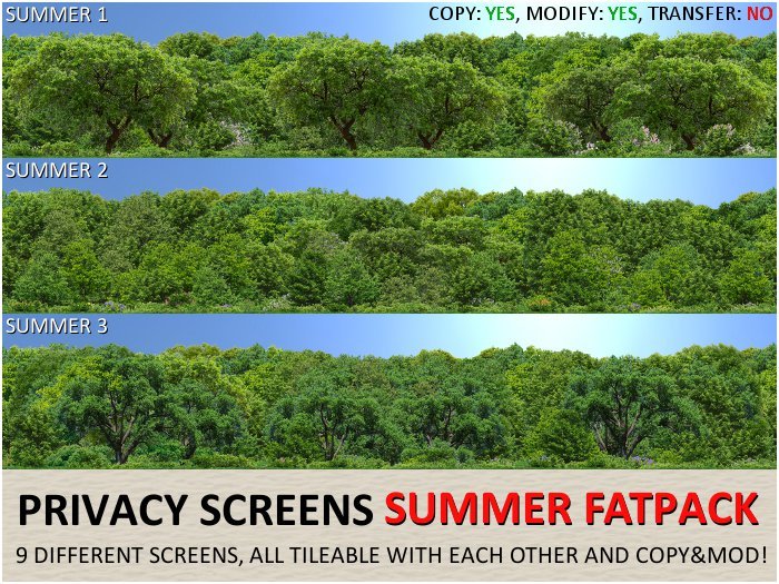 *DQ* PRIVACY SCREEN (TILEABLE) - TROPICAL (COPY & MODIFY)