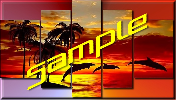 Dolphins Silhouette Wall Mural