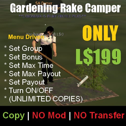 garden rake camper / gardening camping