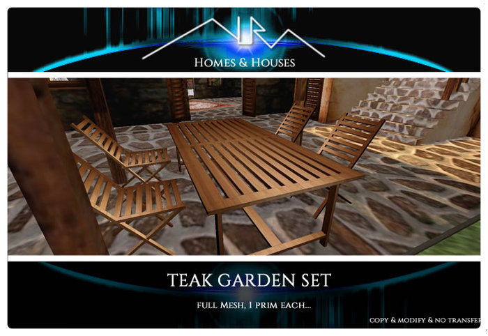 teak garden set*