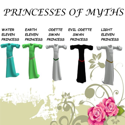 Second Life Marketplace - Evil Swan Princess Dress Odette baby & kid  Toddleedoo