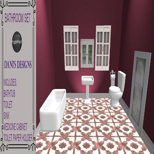 Bathroom Set For Doll House