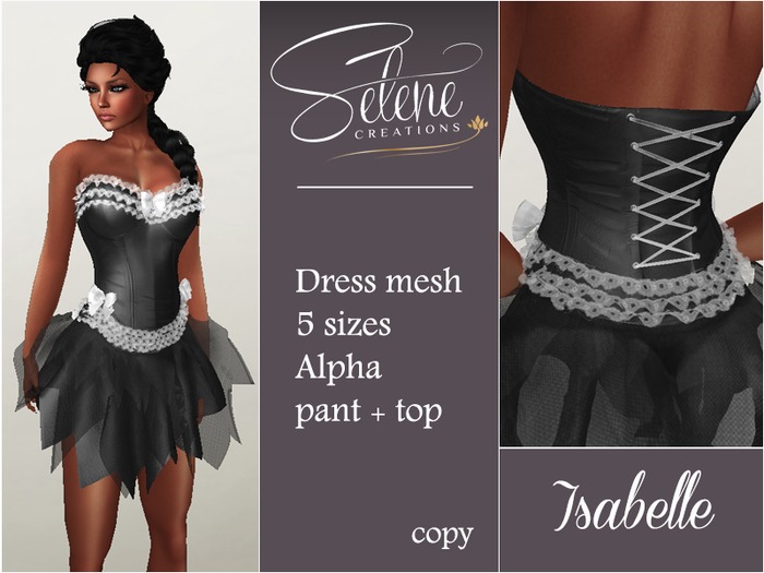[Selene Creations] Isabelle dark grey dress mesh