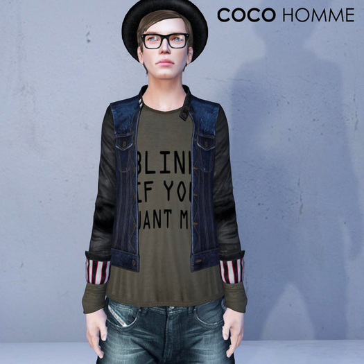 *COCO*Homme_DenimJacketWithTee_DarkBlue