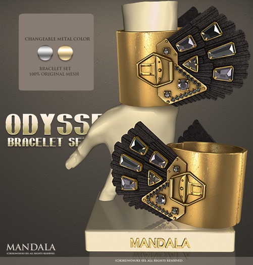 [MANDALA]Odyssey-Bracelet set-Athena(Black)