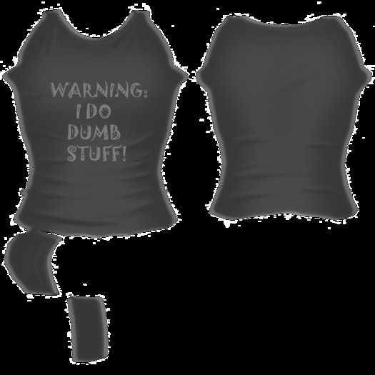 dumb stuff shirt with slink applier