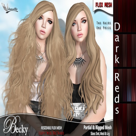 *~*Damselfly*~*FLEX-MESH Becky Dark Reds