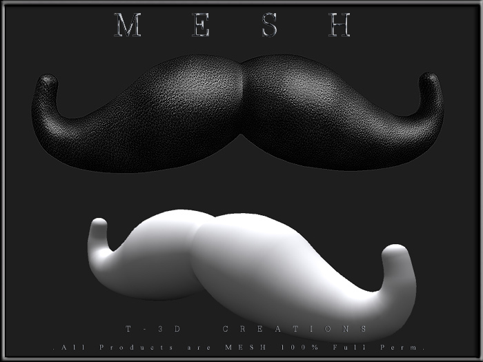 T-3D Creations [ In Mustache ] Micro MESH - Full Perm -