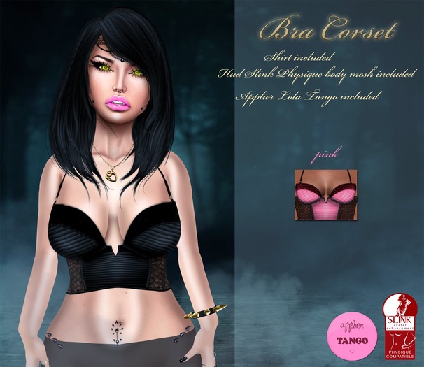 ::Asym:: Bra corset "pink"
