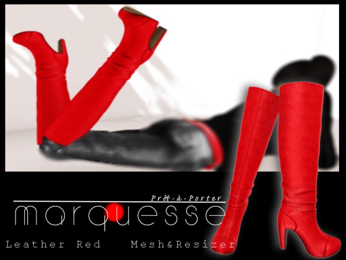 [Marquesse] Leather Boots Red