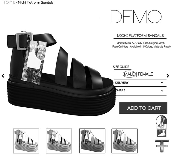 -FAUN- Michi Flatform Sandals -DEMO-