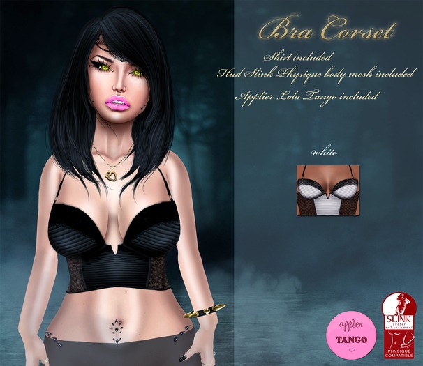 ::Asym:: Bra corset "white"